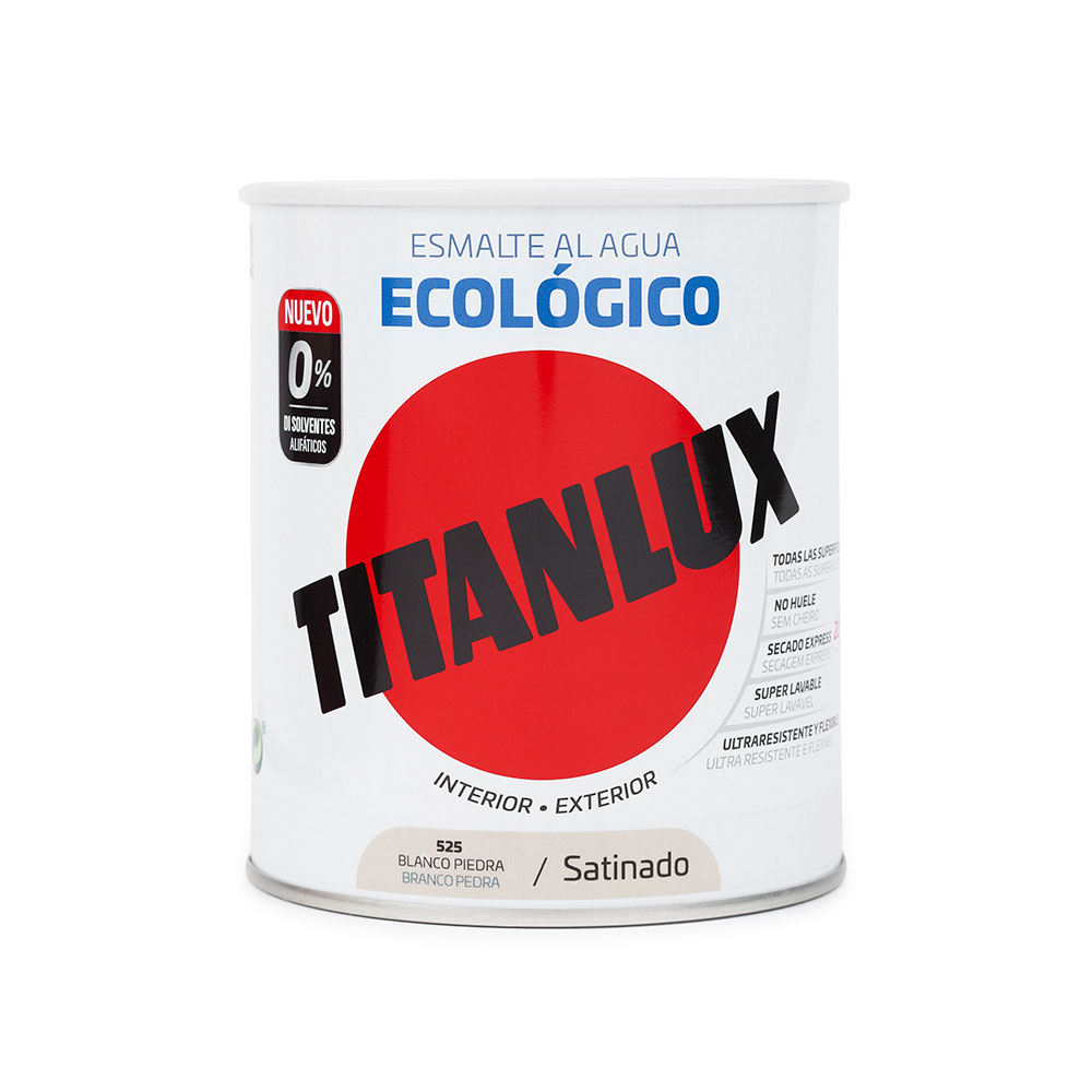 Titanlux Esmalte Satinado Ecol Gico Blanco Piedra Ml Comprar En