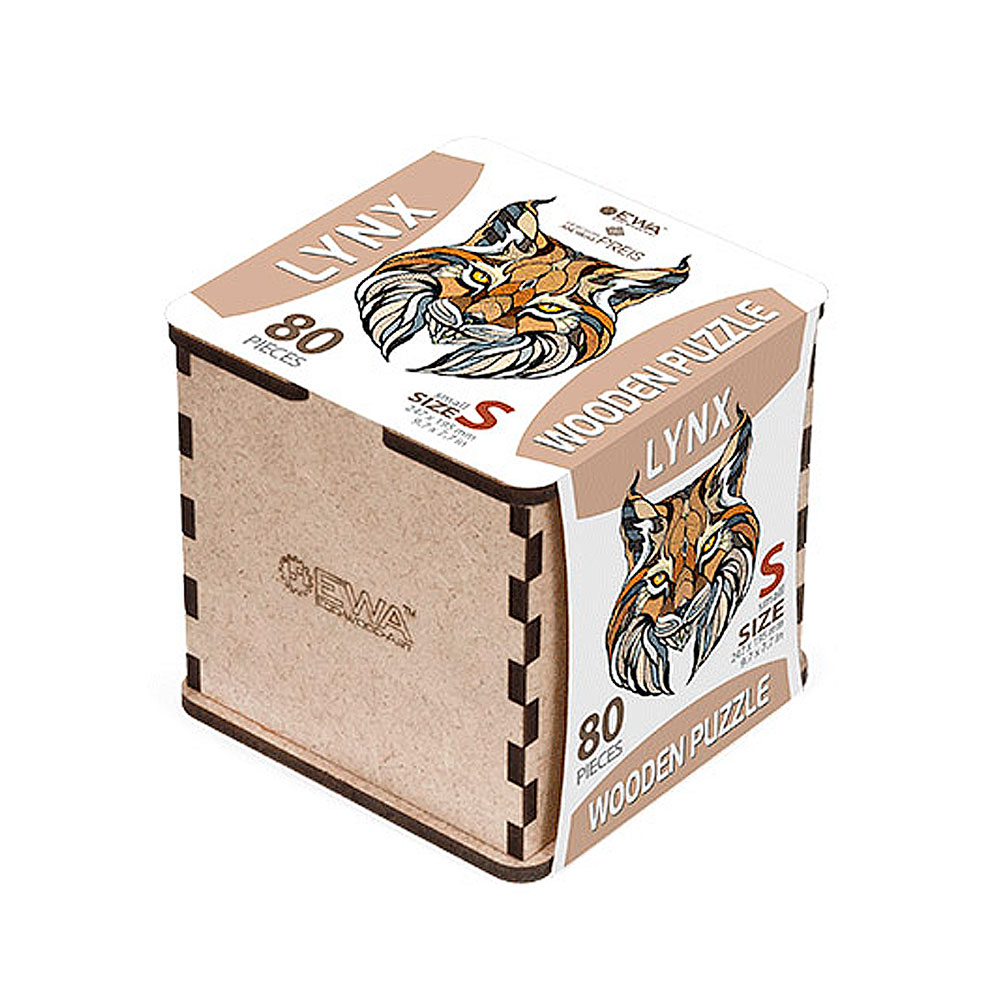 Ewa Puzzle Lince (S) 80 Piezas Caja de Madera