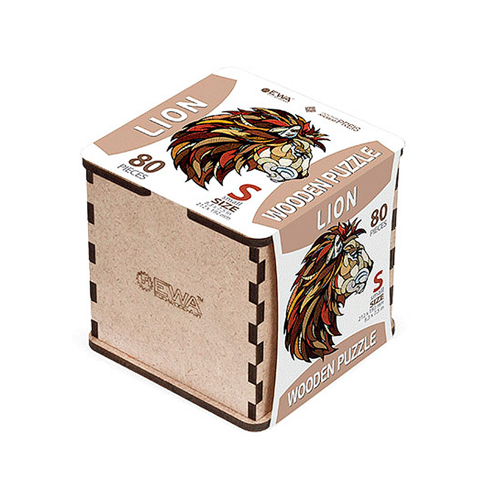 Ewa Puzzle León (S) 80 Piezas Caja de Madera