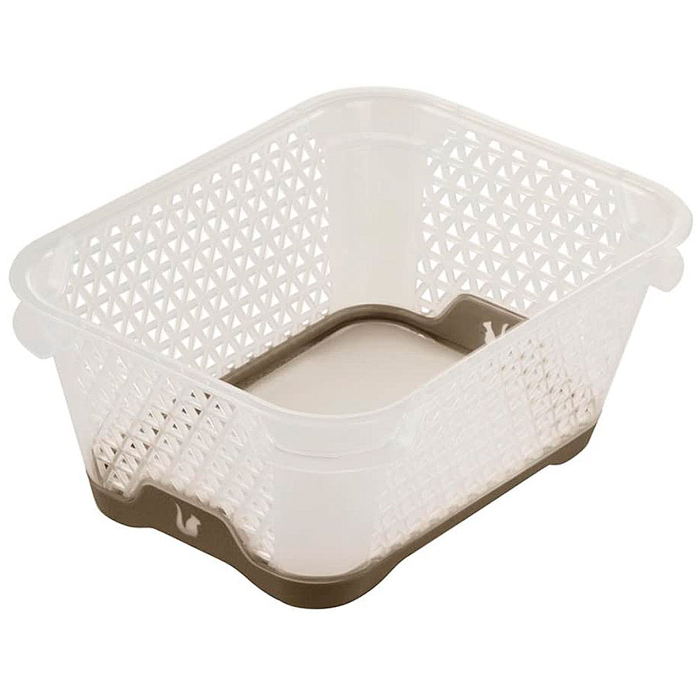 Cesta Organizadora Plástico Gris 16x12x7 cm