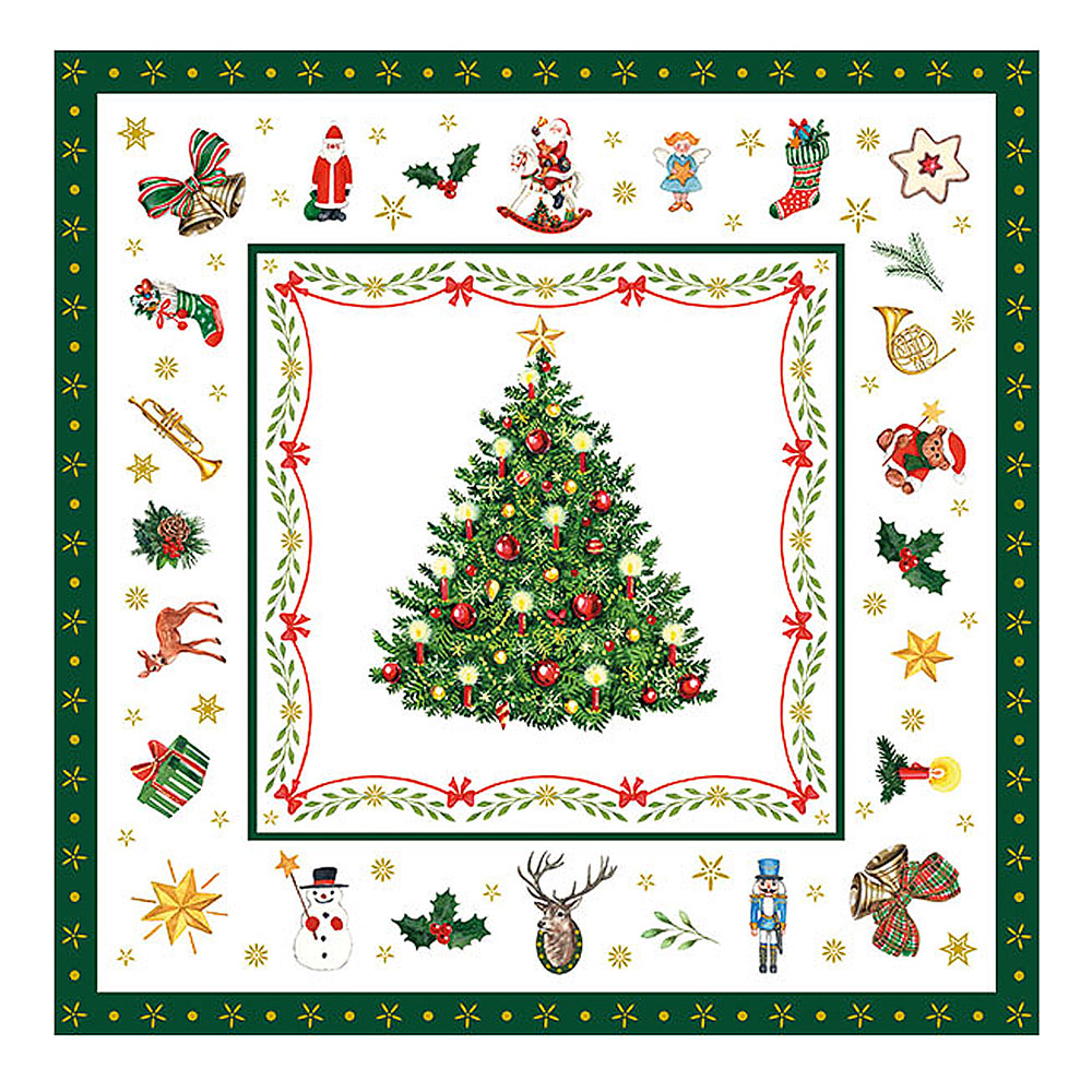 Servilleta X-Mas Evergren White 33 x 33 cm (33 u.)