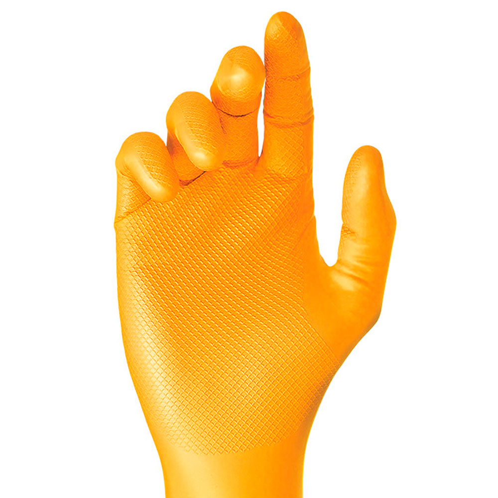 Guante Desechable Naranja Talla L