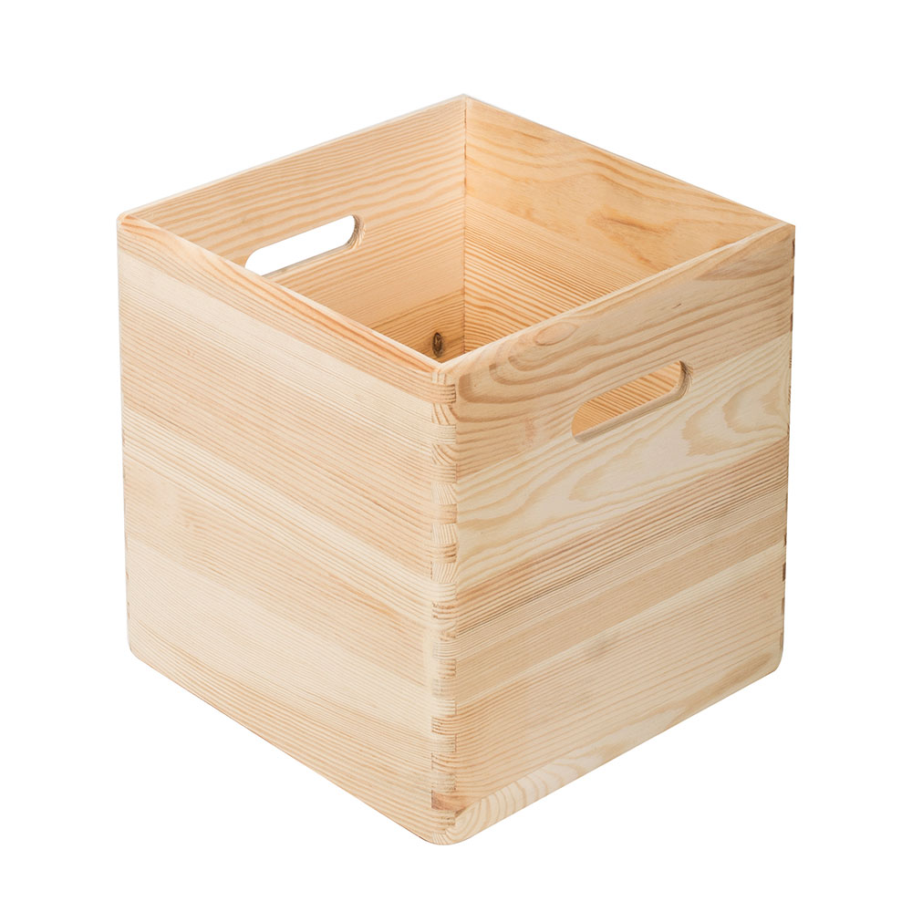 Caja Madera S/Tapa 30x30x30 cm Natural