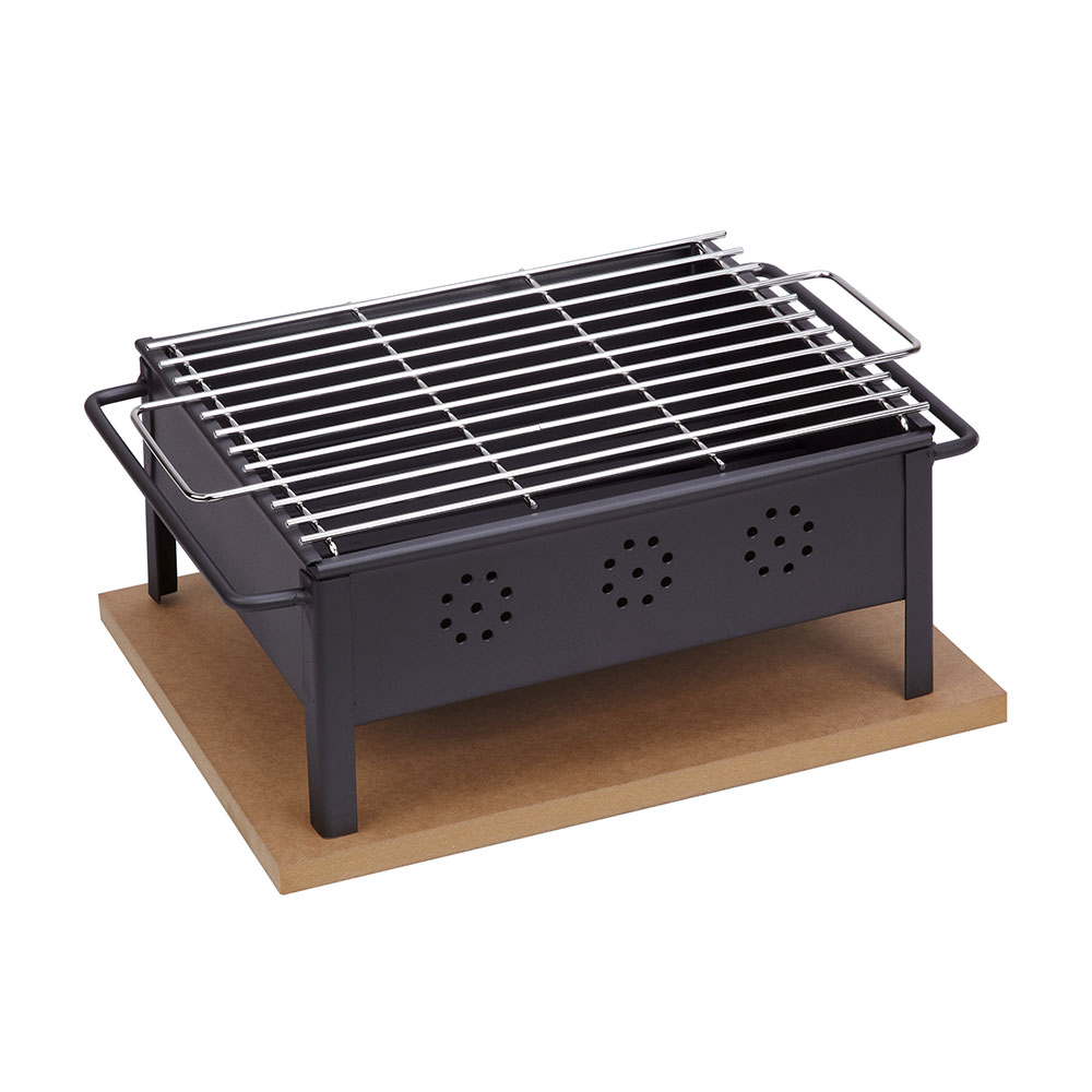 Barbacoa Sobremesa 30x25 cm (Parrilla Inox)
