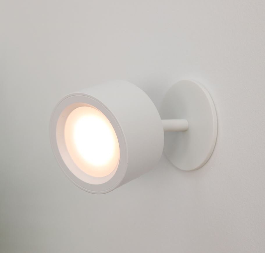 Aplique Pared Led Roll 8 Blanco Batería Recargable