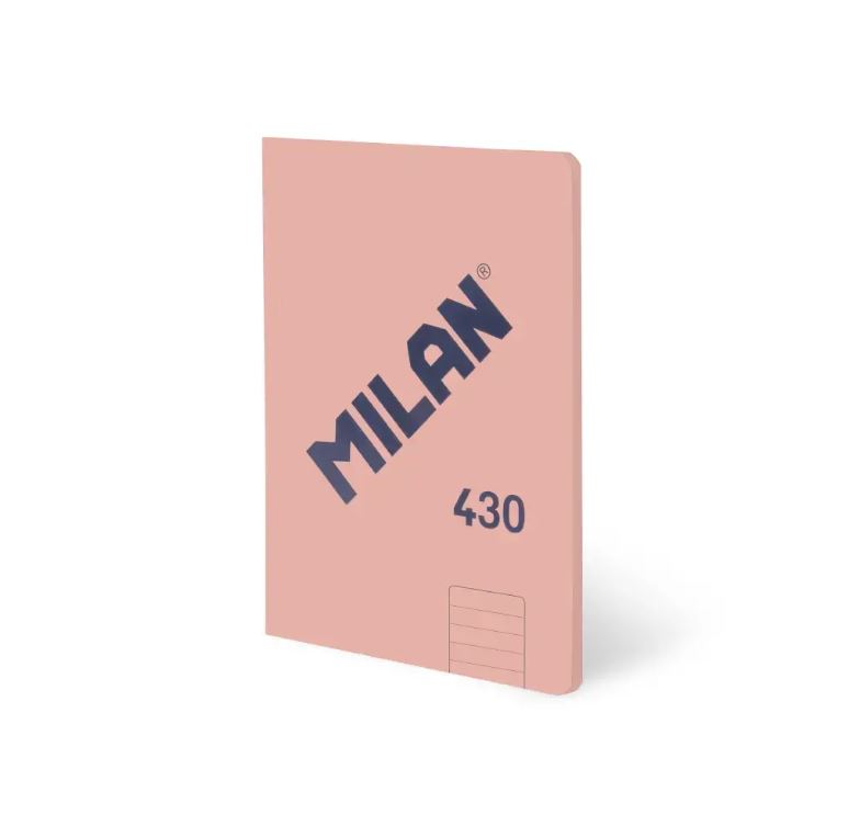 Libreta MILAN A5 Encolada 430 Rosa 48h Líneas 95gr