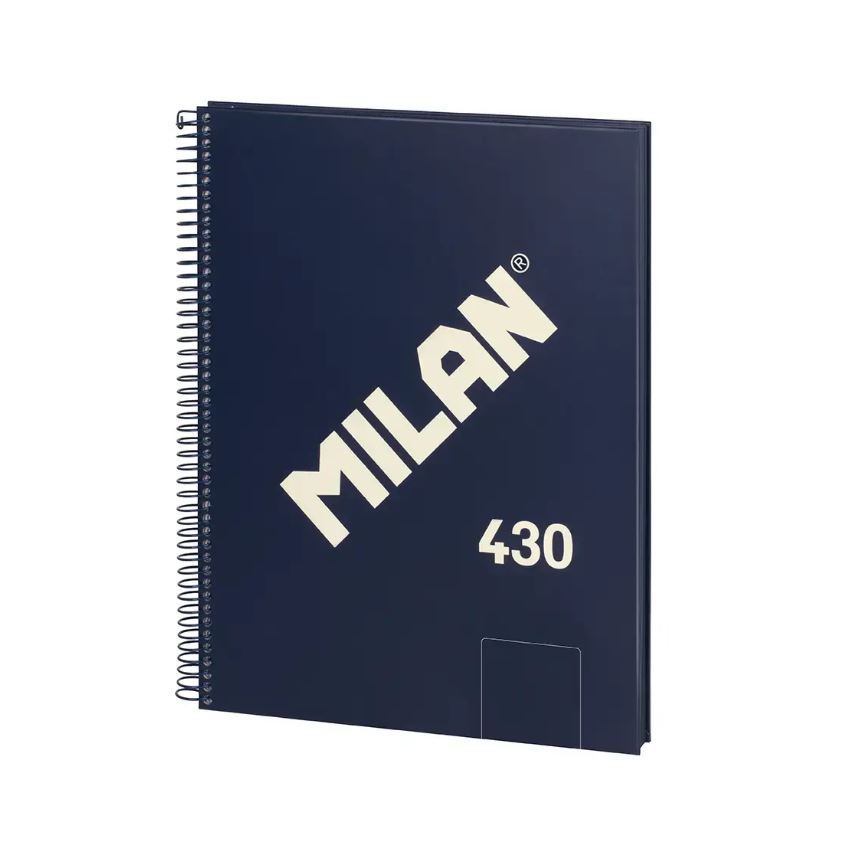 Libreta MILAN A4 Espiral 80h Blancas 95 Gr/M Azul