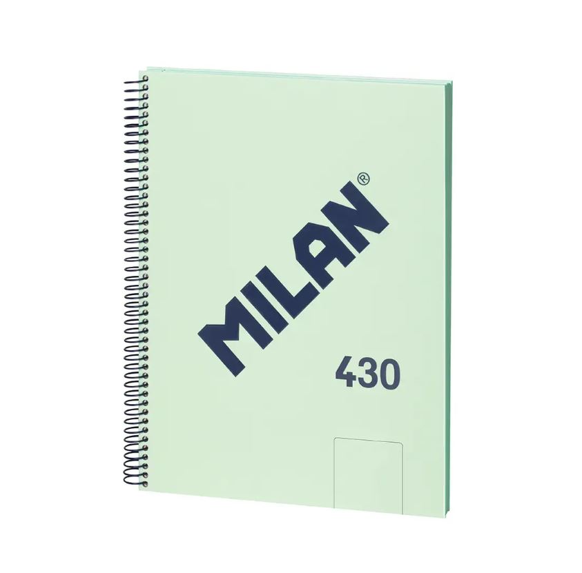 Libreta MILAN A4 Espiral 80h Blancas 95 Gr/M Verde