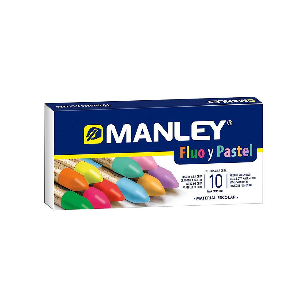 Ceras Manley Fluo + Pastel 10 uds.