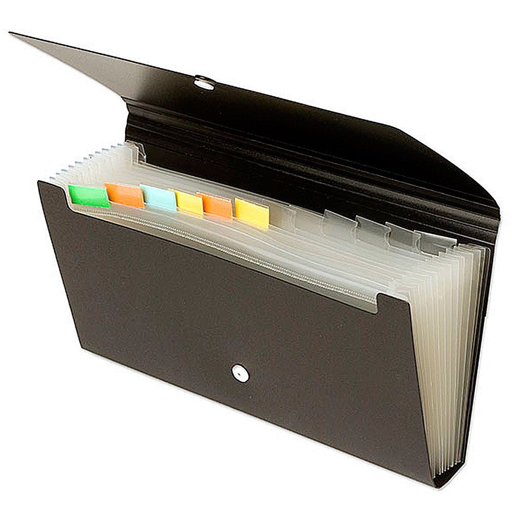 Clasificador Chequera 12 Separadores Negro 42668
