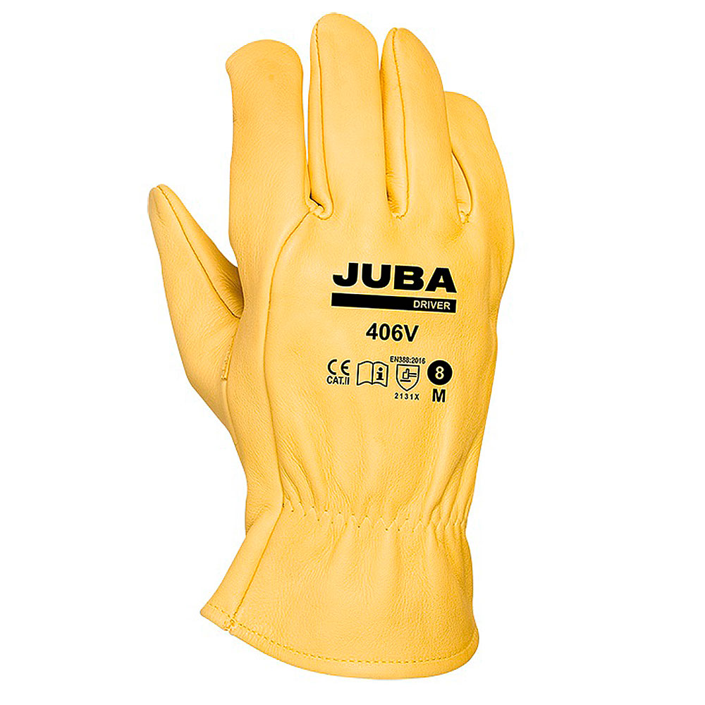 Guantes Flor Vacuno Amarillo H 406-V 9