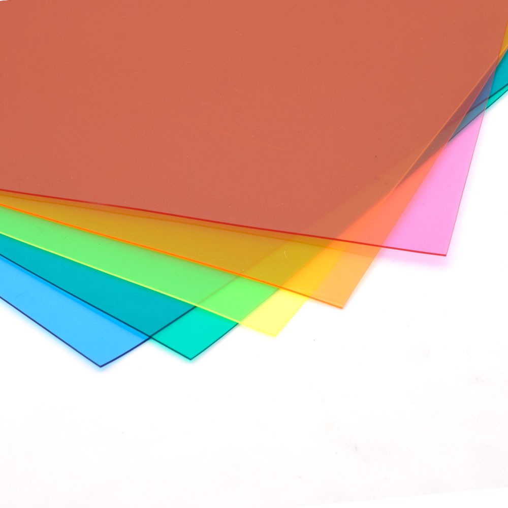 Lámina de PVC transparente colores