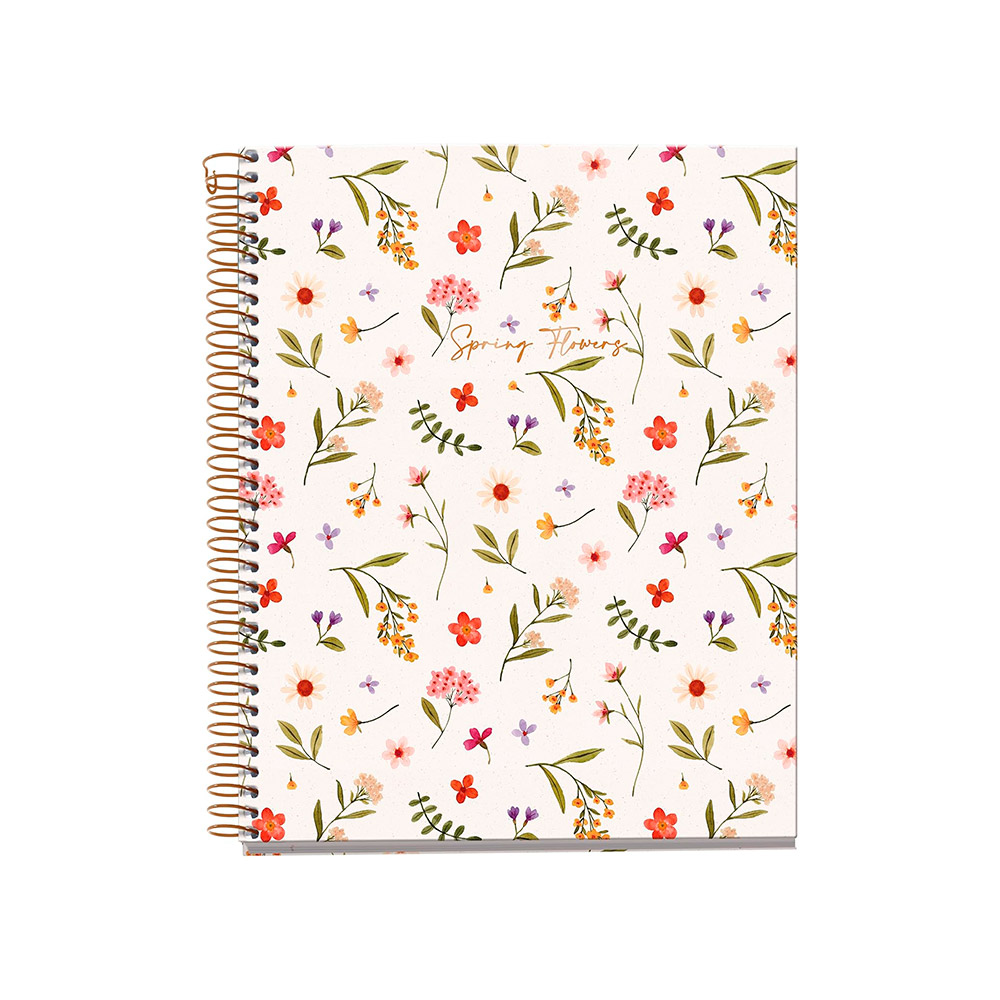 Cuaderno Nb4 A5 120 Hor Crema Sp.Flowers