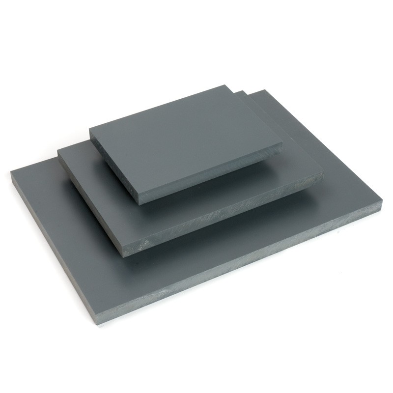 Plancha de PVC industrial gris