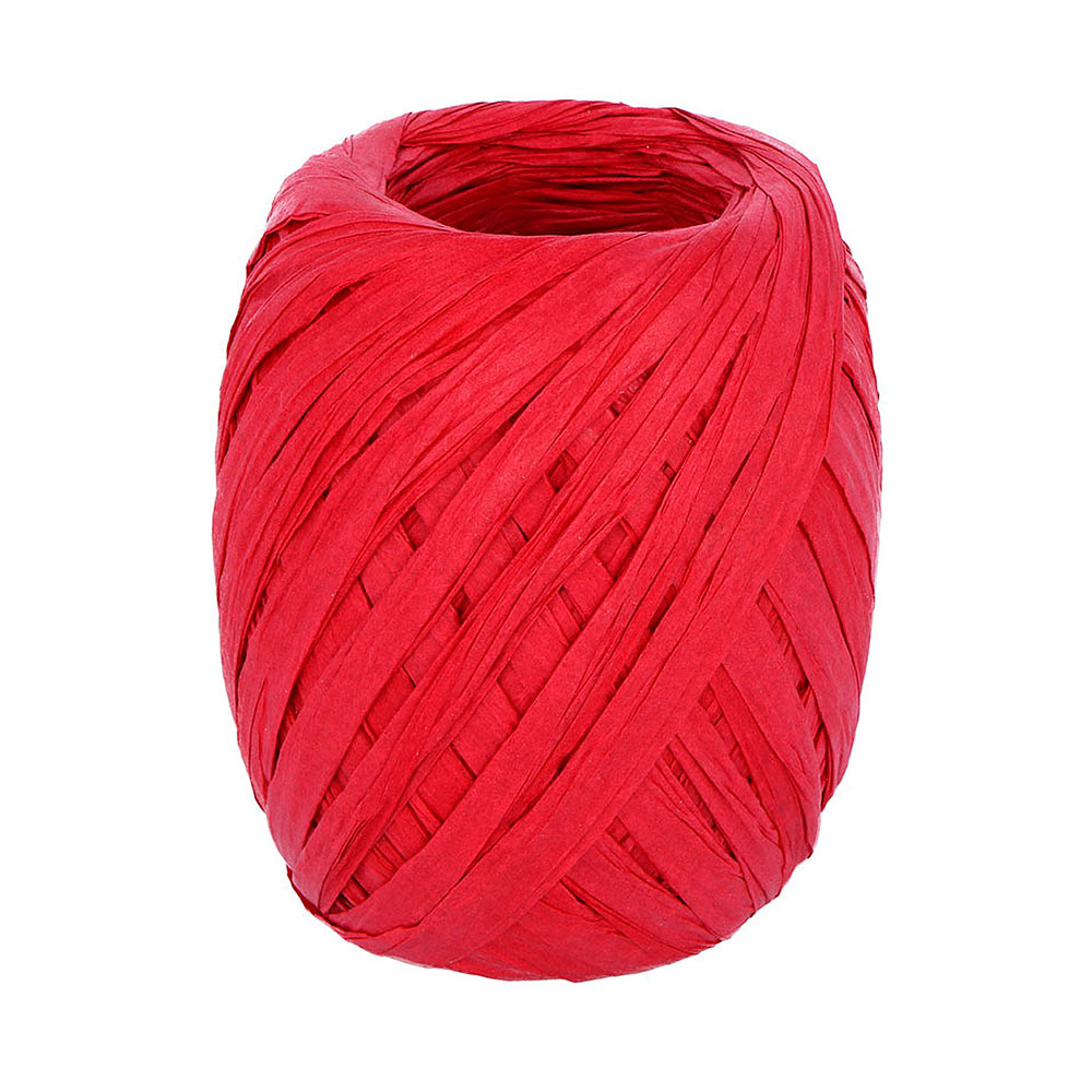 Rafia de Papel Color Rojo 4mm.X30m.