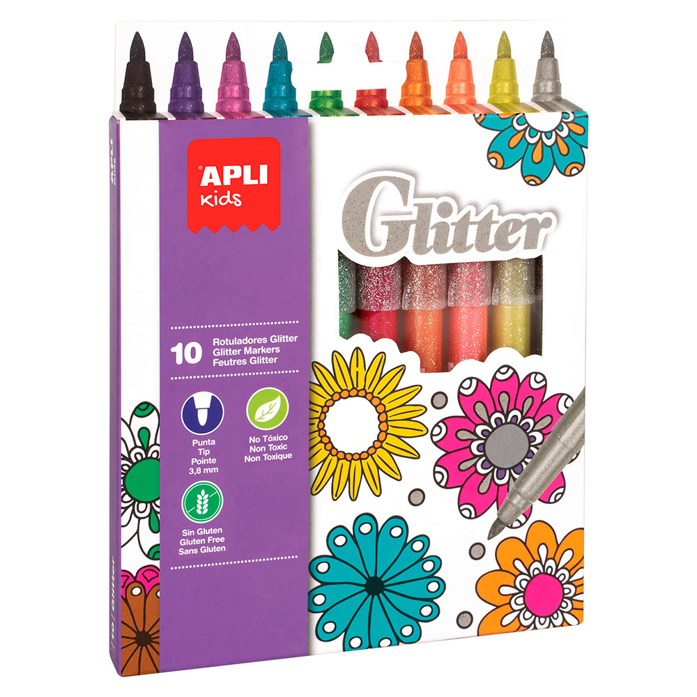 Rotuladores Glitter 10 uds.