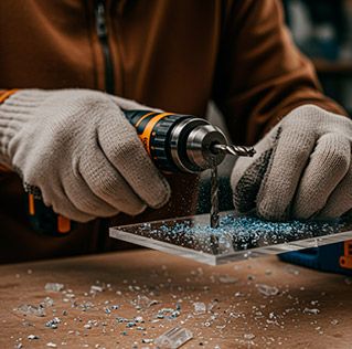 Trabajar metacrilato. Taladrar | Servei Estació