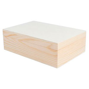 Caja de madera cuadrada