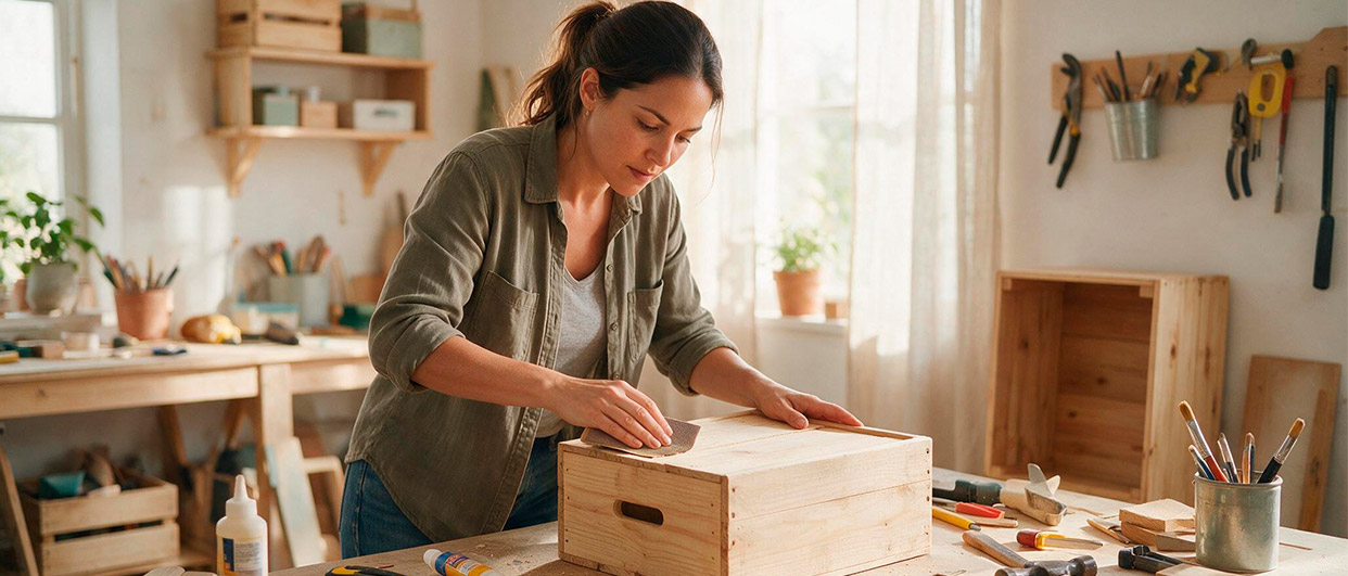Decorar y reutilizar cajas de madera | Servei Estació