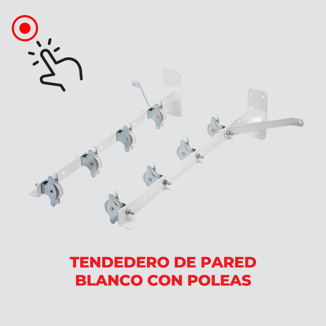 TENDEDERO EXTERIOR C/POLEAS BLANCO FLORES CORTES