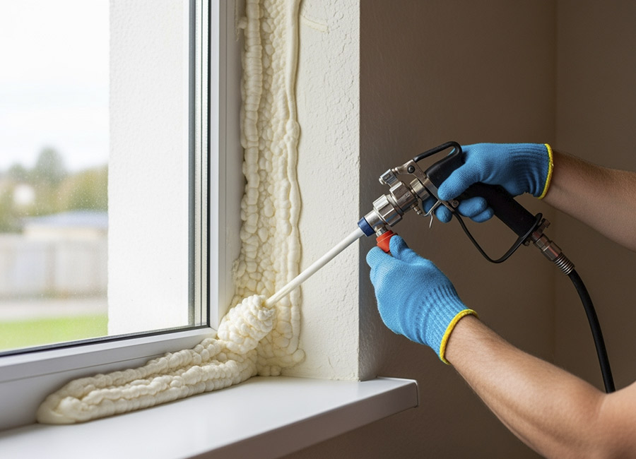 Espuma de poliuretano para sellar huecos en ventanas | Servei Estació