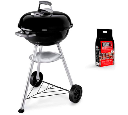 Barbacoa Compact 47 cm + 3 kg Briquetas | Servei Estació