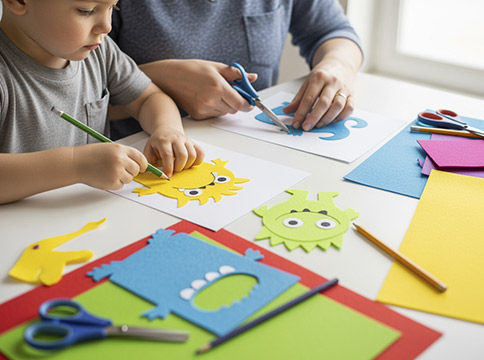 Manualidad de monstruo de fieltro | Servei Estació