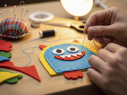 Manualidad de monstruo de fieltro | Servei Estació