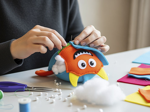 Coser los ojos y la boca