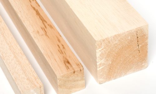 Palo de madera hecho a mano, modelo de construcción, materiales