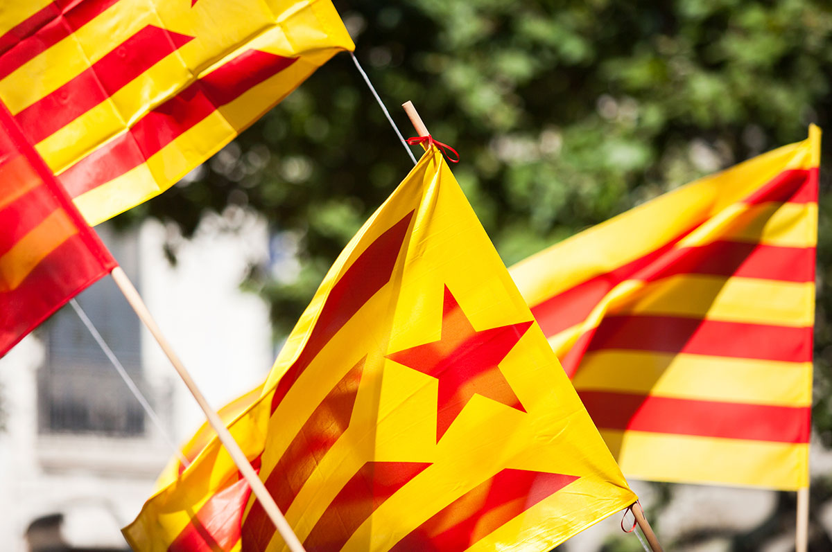 Senyera o bandera oficial Cataluña