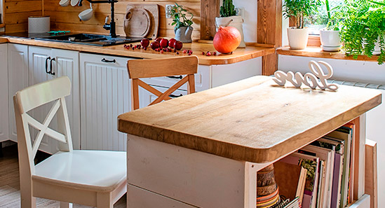 Decoración con madera. Muebles | Servei Estació