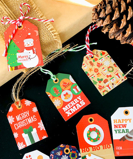 Etiquetas navideñas para personalizar tus regalos