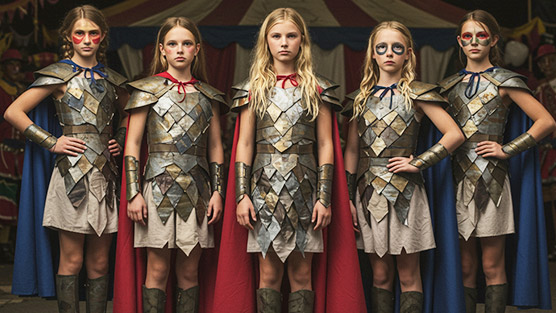 Disfraces de Carnaval para niñas y niños. Princesas guerreras | Servei Estació