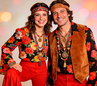 Disfraces en pareja originales para Carnaval. Hippies| Servei Estació