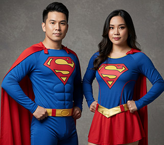 Disfraces en pareja originales para Carnaval. Superman y Supergirl | Servei Estació