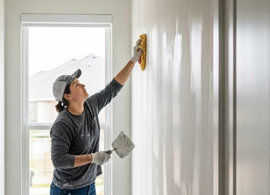 Pintar pladur. Limpieza superficie | Servei Estació