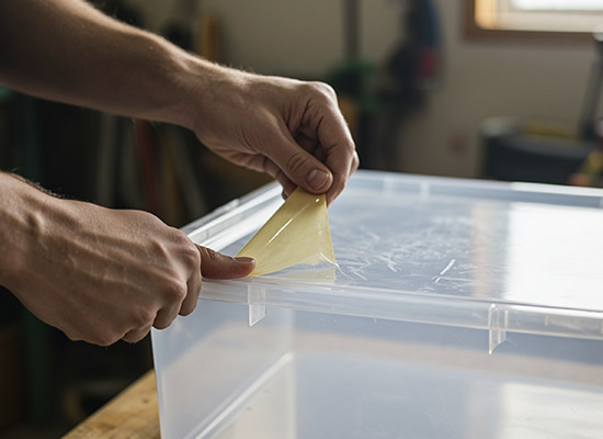 Quitar el pegamento del plástico | Servei Estació