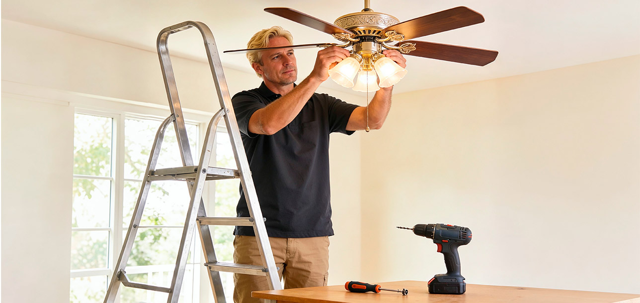 ¿Cómo instalar un ventilador de techo?