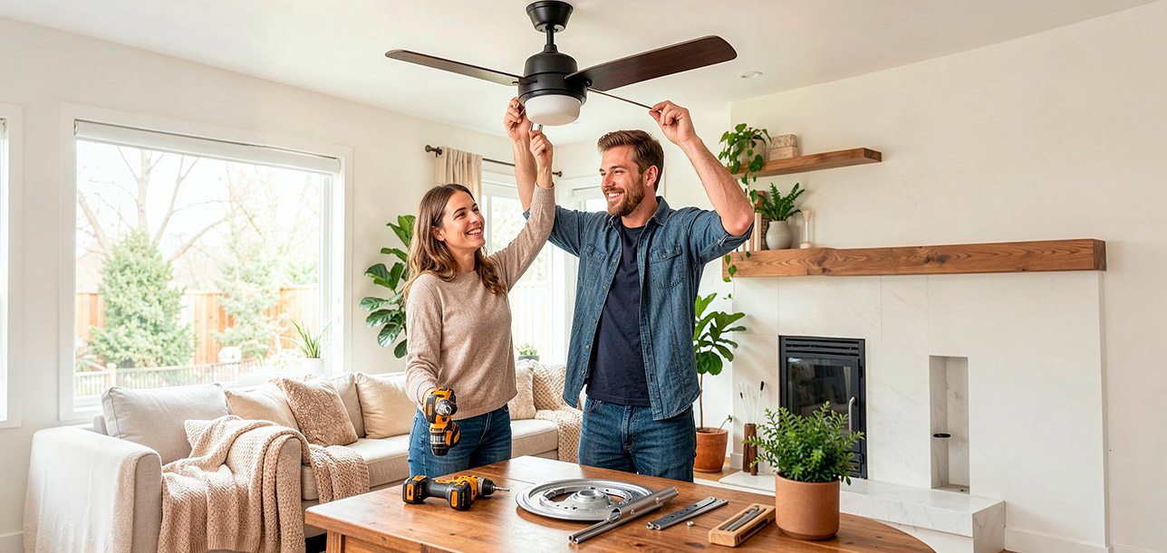 ¿Cómo instalar un ventilador de techo?