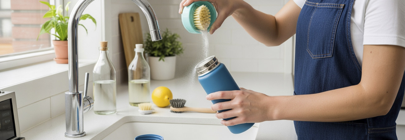 ¿Cómo quitar el mal olor a un termo o botella reutilizable?