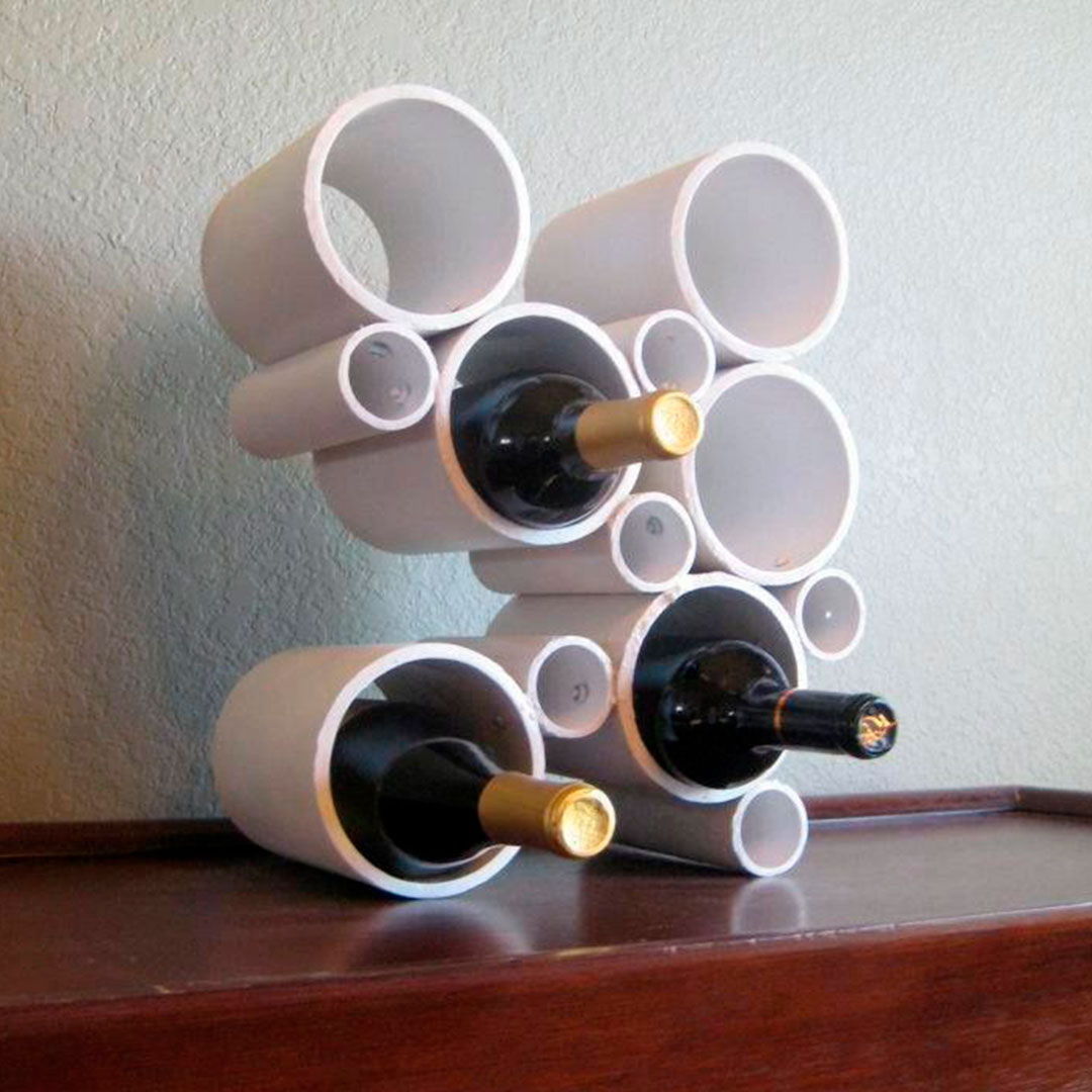 Bodega de vinos con tubos PVC