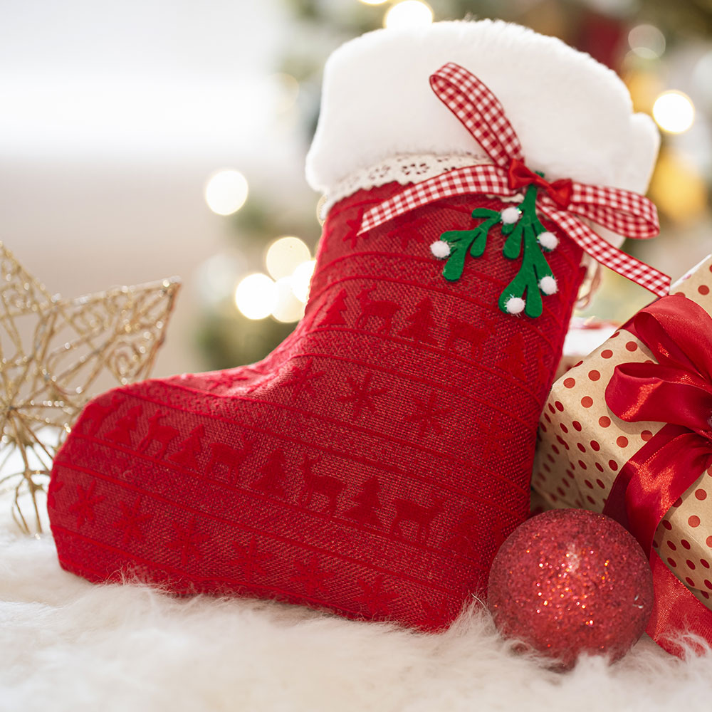 Calcetines Santa de fieltro - Manualidades Navidad con fieltro