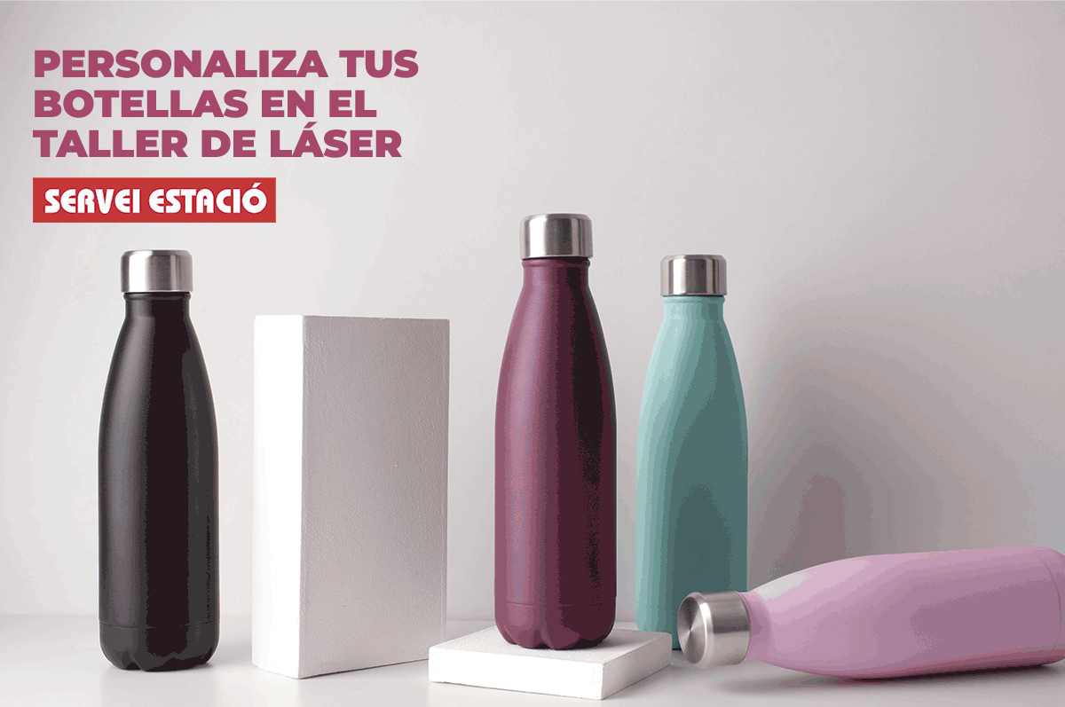 Botellas reutilizables personalizadas - Servei Estació