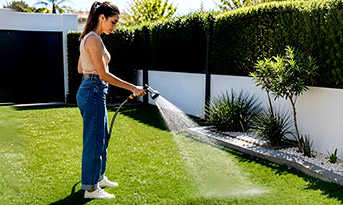 3-mantenimiento-cesped-regar Mantenimiento del césped artificial. Limpiar con agua | Servei Estació