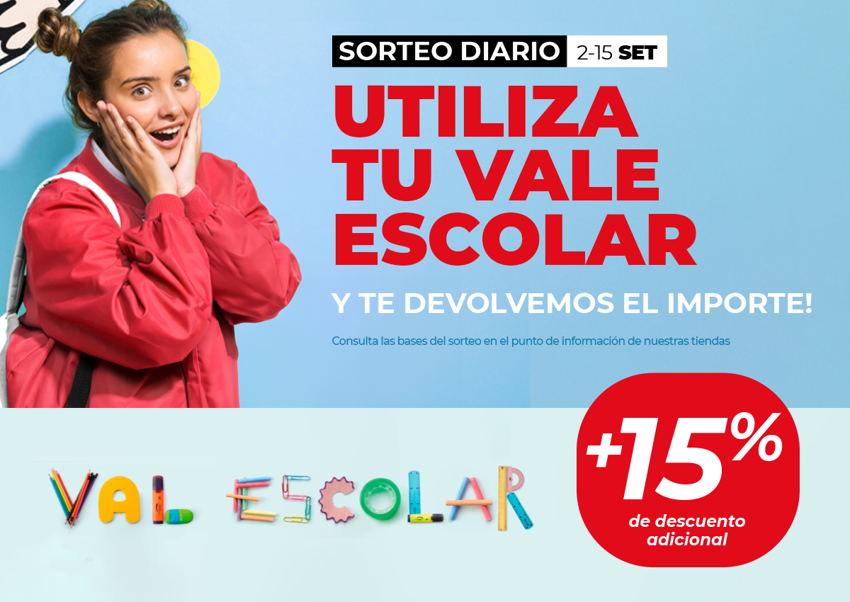 Banner sorteo diario vale escolar - Servei Estació