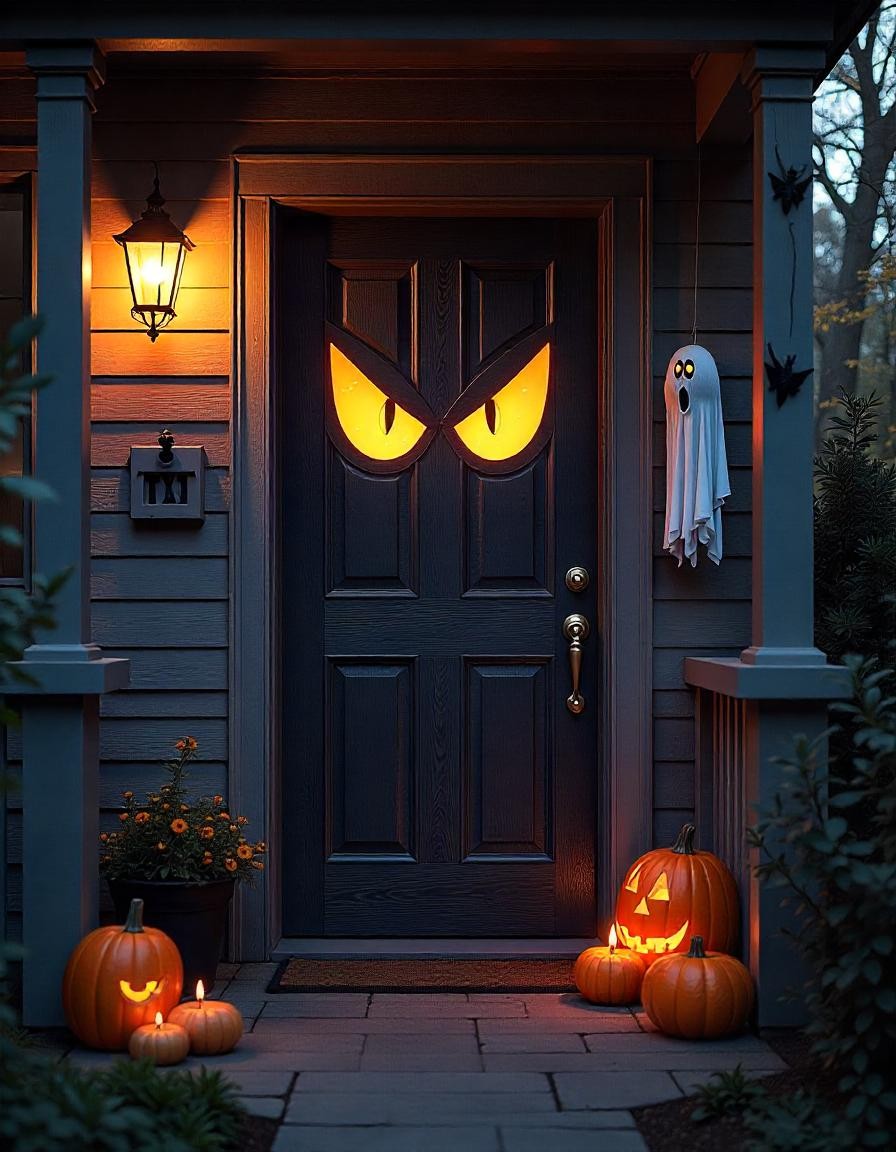 Puerta ojos terror halloween