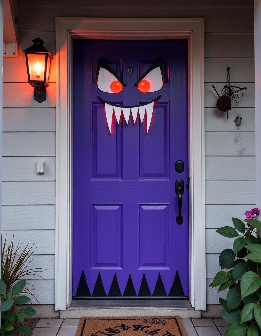 Puerta estilo vampiro halloween