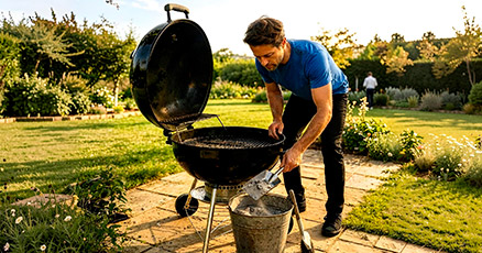 Limpiar una barbacoa. Retirar cenizas | Servei Estació