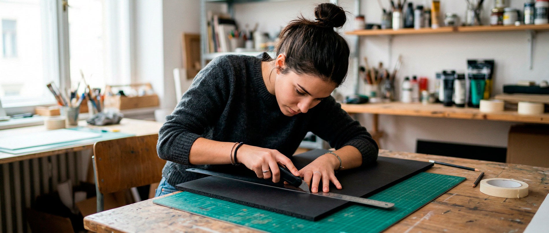 como-cortar-carton-pluma-con-cuter